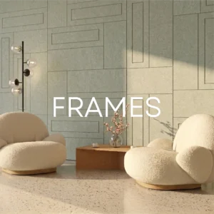 FRAMES_MAIN_2 Panel akustyczny FRAMES w salonie – widok ogólny